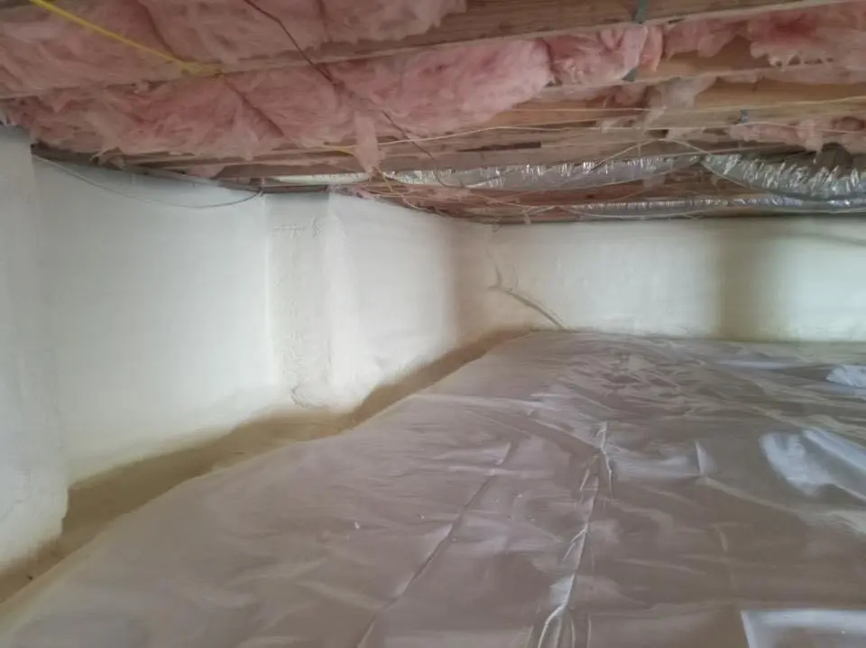 Crawl space encapsulation with closed-cell spray foam for Attic Insulation in Spirit Lake